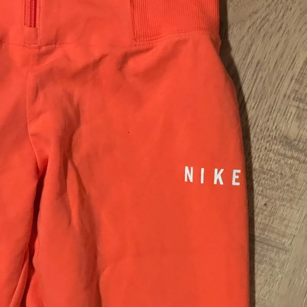 Nike Sportswear Essential Mesh Legging Jogger Pants Orange White Size M - Picture 6 of 8
